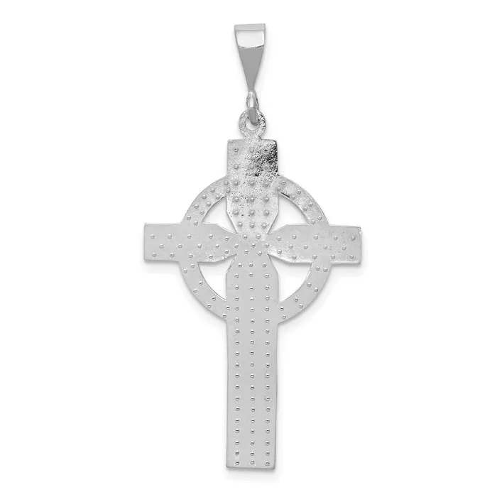 Charm Necklaces TreasureFineJewelers 14k White Gold Celtic Cross Charm