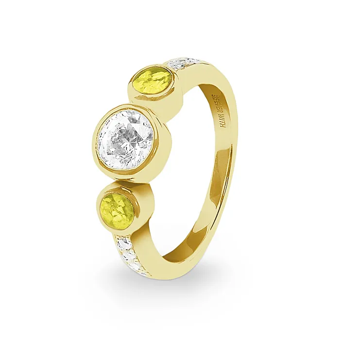 EverWith EverWith Ladies Jewel Memorial Ashes Ring with Fine Crystal Rings