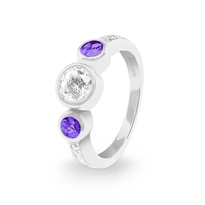 EverWith EverWith Ladies Jewel Memorial Ashes Ring with Fine Crystal Rings