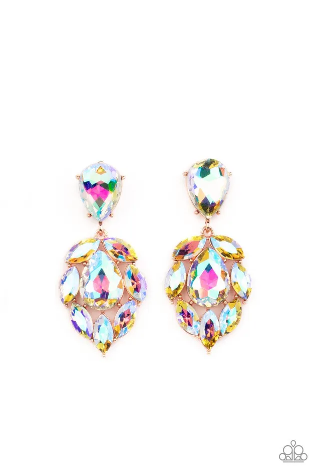 Galactic GoGetter Copper Earrings Jewelry by Bretta Paparazzi Accessories Earrings