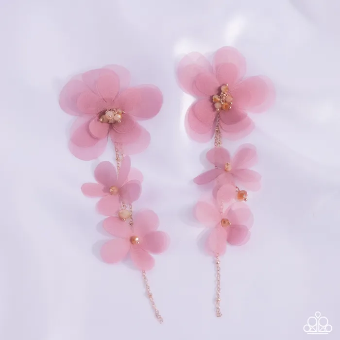 Paparazzi Accessories Earrings Balletcore Pink Flower Earrings Jewelry by Bretta