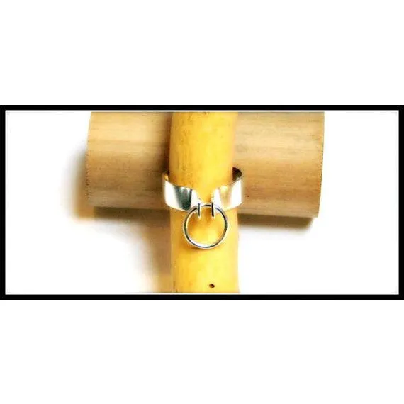 Rings Erosmoon Handmade Sterling Silver Ring Wide band ring O Ring Unisex ring