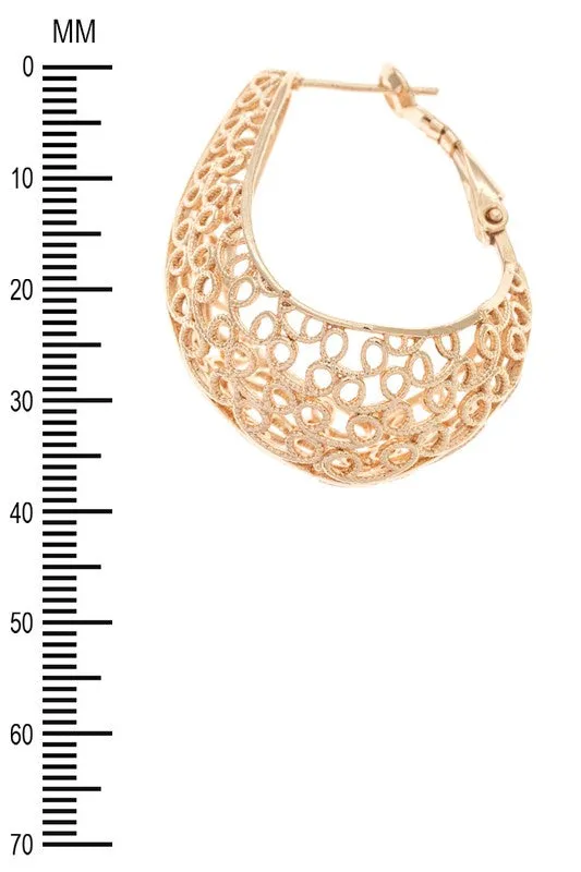 Laser Cut iconic 3D Hoop Earrings LA Jewelry Plaza Earrings
