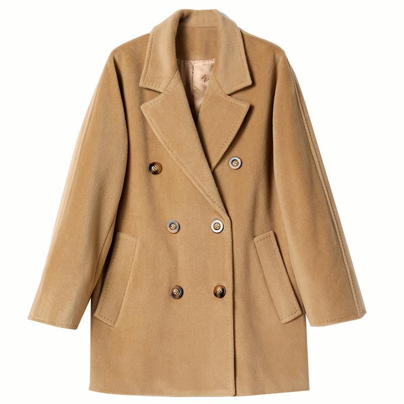 Double-breasted Long-sleeved Coat | Womens Coats & Jackets Clothing Coats & Jackets