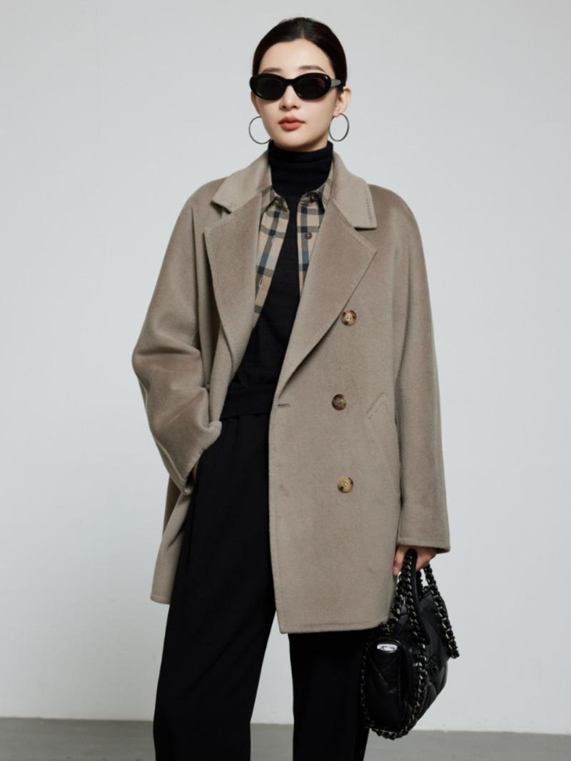 Double-breasted Long-sleeved Coat | Womens Coats & Jackets Clothing Coats & Jackets