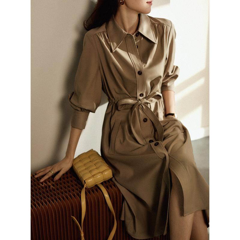 Khaki Canvas Dress | Womens Dresses Clothing Dresses