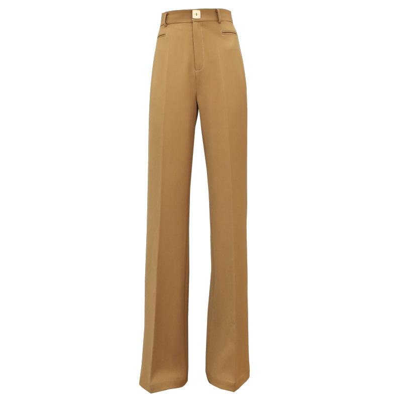 Khaki Cotton Wide-leg Pant | Womens Pants & Shorts Clothing Pants & Shorts