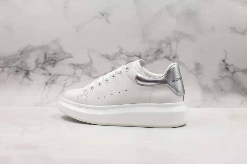 Leather Sneakers With Silver Leather Heel | Womens Sneakers Shoes Sneakers