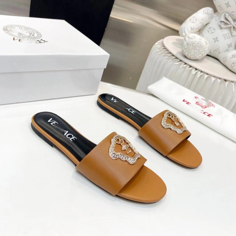 Leather Vlogo Signature Slippers | Womens Sandals Sandals Sandals