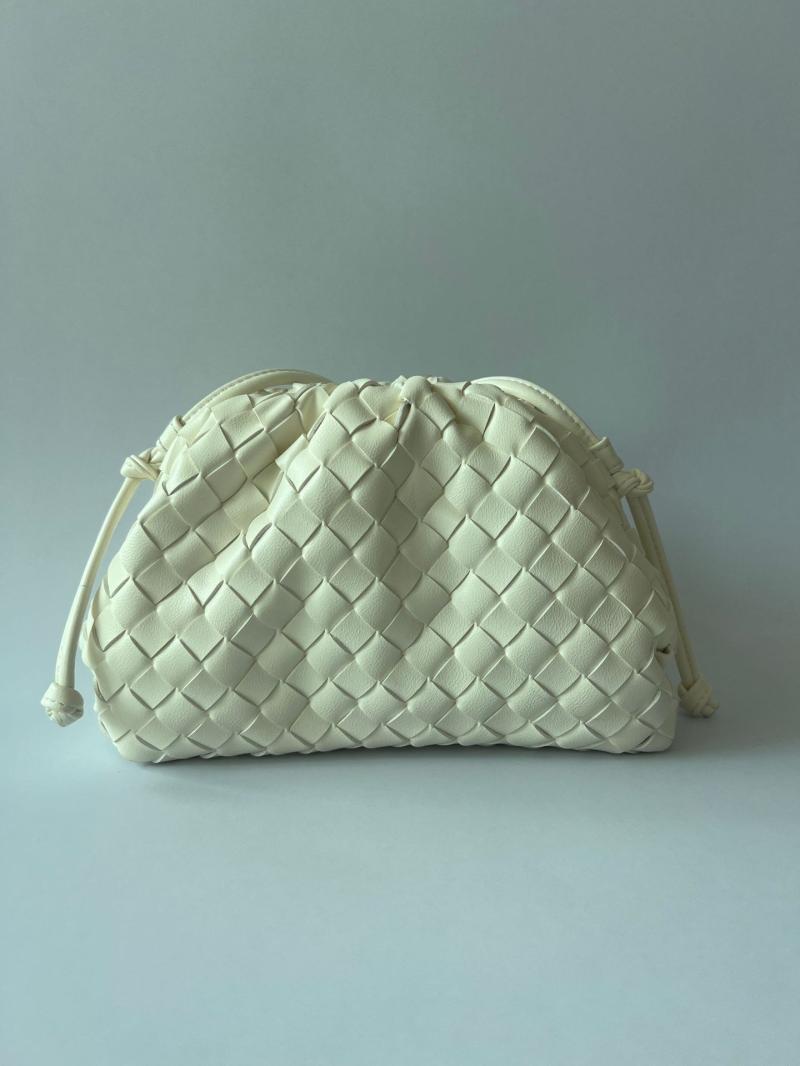 Mini Leather Clutch With Woven Pattern And Shoulder Strap | Womens Clutches Bags Clutches