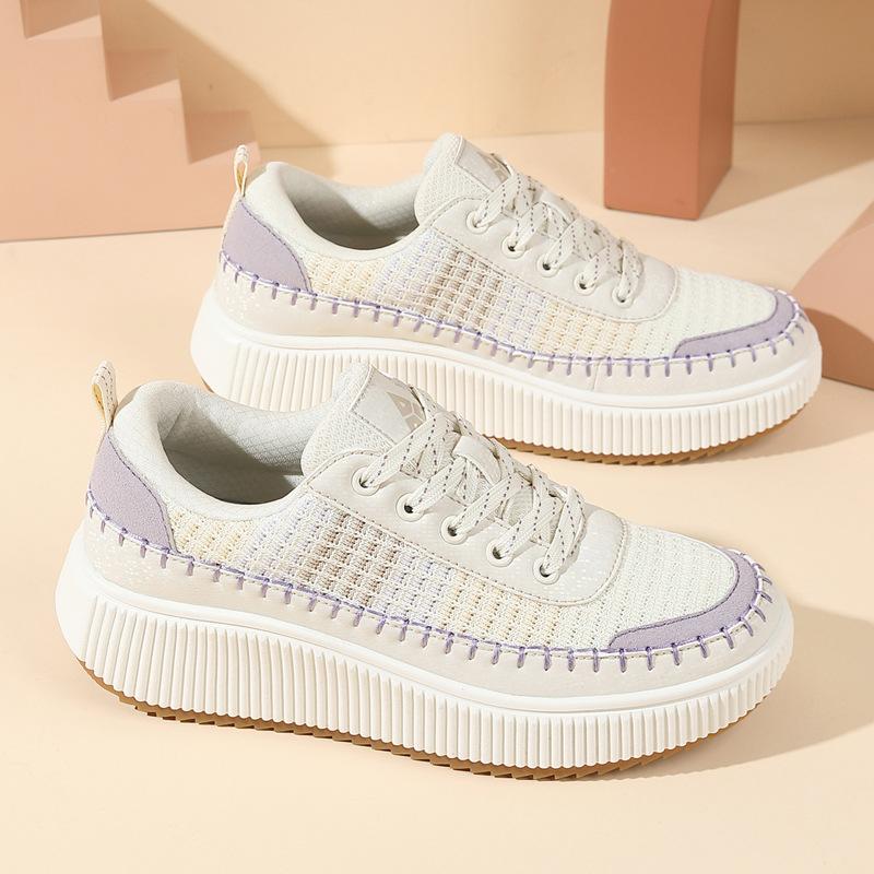 Multi-panel Lace-up Sneakers | Womens Wedges Shoes Wedges