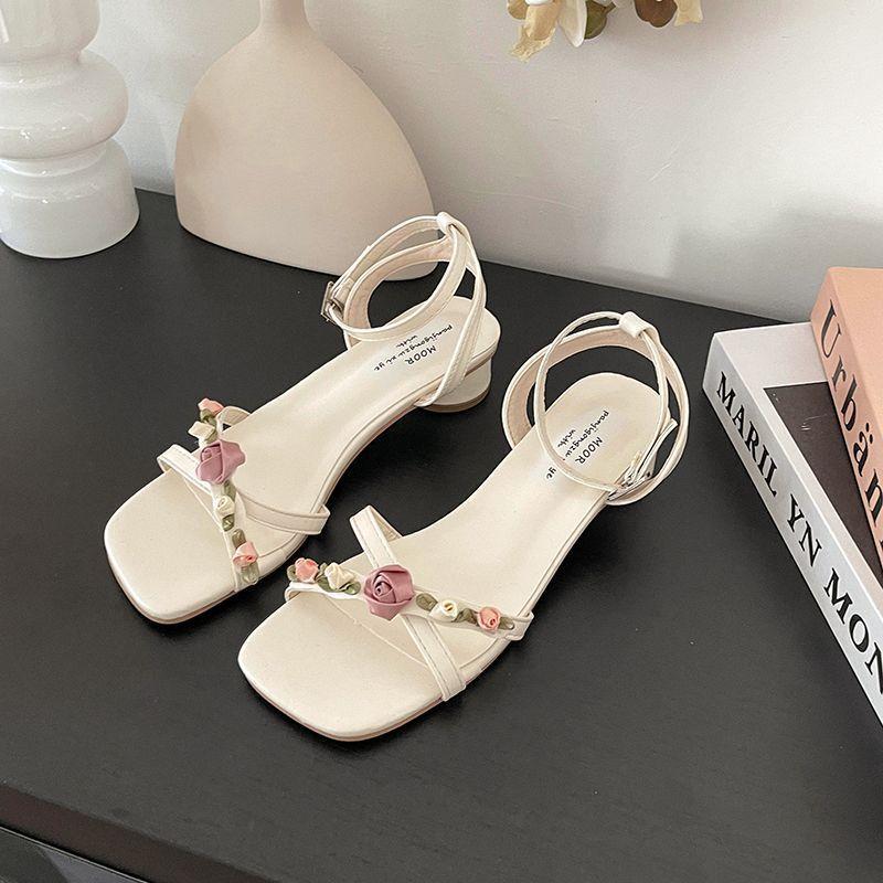 nappa Sandals With Coral Embellishments | Womens Sandals Sandals Sandals