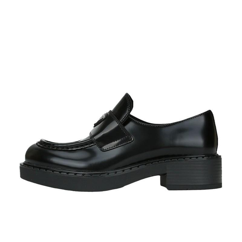 Prada Monolith Loafers In Brushed Leather | Womens Flat shoes Flat shoes Flat shoes