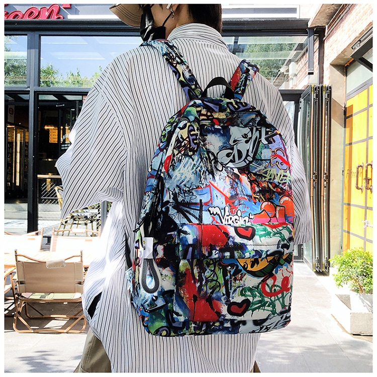 Printed Nylon Mini Grafiti Backpack | Womens Backpacks Backpacks Backpacks