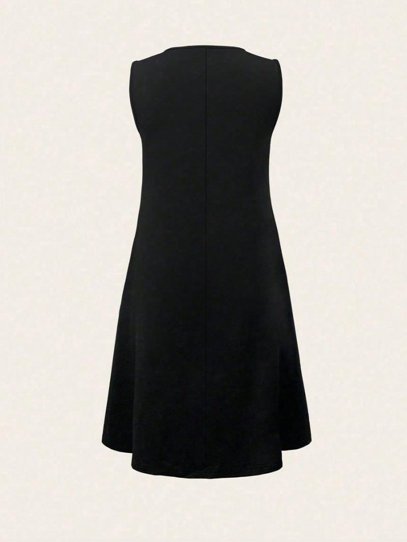 Sleeveless Jersey Calf-length Dress | Womens Dresses Clothing Dresses