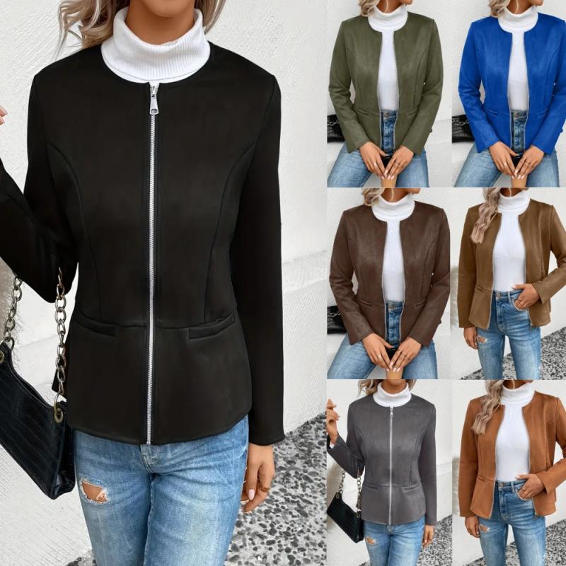 Zipped Crewneck Jacket | Womens Coats & Jackets Clothing Coats & Jackets